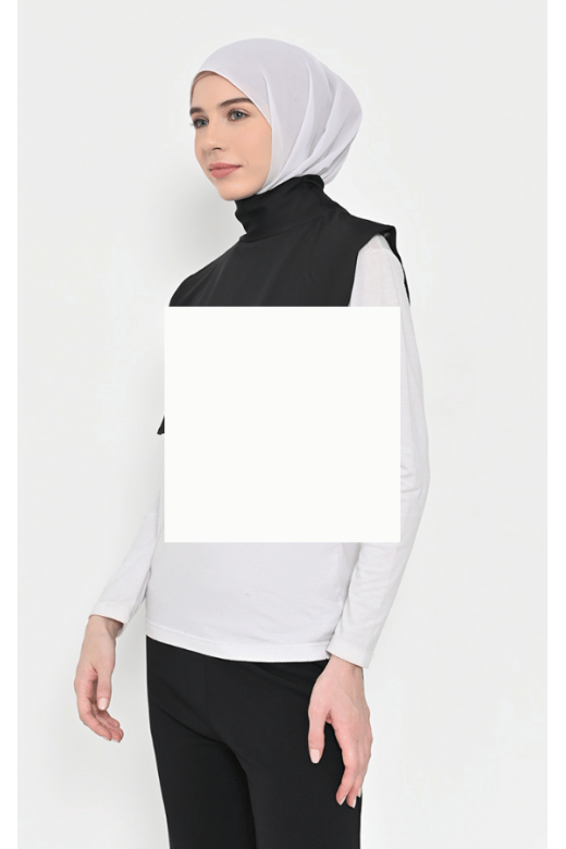 Naura Inner Neck Hijab Black
